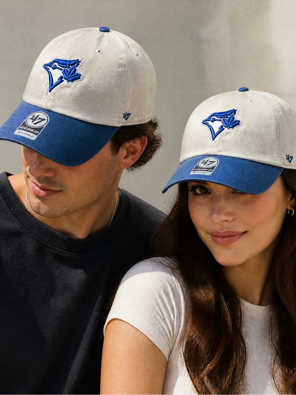 1 piece 47 Two-Tone Toronto Blue Jays Clean Up Cap - White/Blue Unisex